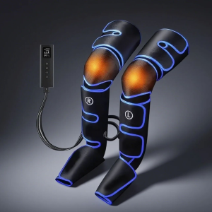 Air Compression Leg Massager Boots - Lymphedema Circulation Recovery System Foot & Calf Pneumatic Massage Sleeves for Athletes