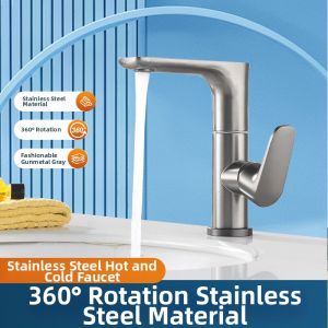 Stainless Steel Cold & Hot Water Rotatable Flat Basin