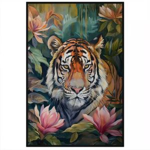Tranh treo tường tranh dán tường Canvas con hổ tranh decor phong cách hiện đại màu sơn dầu.CGI-334