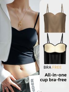 Miiow | Cat Woman Strapless Bralette Women Summer Thin Inner Wear Anti-Light Integrated Chest Pad Invisible Strap Bra Underwear