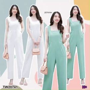TW20741  จั๊มสูทยาว สีโทนเอิร์ธโทน