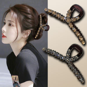 New Elegance Diamond Diamond Grip Female 2024 New Arrival High Class Elegant Shining Back Head Hair Clip Easiest for Match Shark Clip
