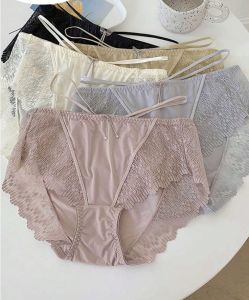 Lizida cạp trễ gợi cảm đũng quần vải bông Quần lót viền ren thoáng khí thoải mái Quần lót nữ quấn hông Khỏa Thân