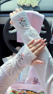 Manset Tangan Polos Karakter Rabit & Lengan Panjang Anti Sinar UV