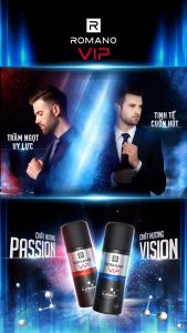 Xịt khử mùi Romano VIP Impress/ Vision/ Passion 150ml