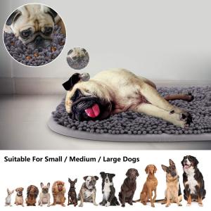 Teeker Pet Snuffle Mat for Dogs Feeding Game Slow Feeder & Interactive Toys to Keep Dogs Busy and Reduce Anxiety from Boredom Green and Gray Washable