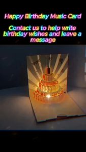 Birthday card pop up 3D cartoon/ Kartu ucapan ulang tahun gift card