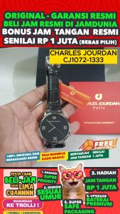 Jam Tangan Pria Charles Jourdan CJ1072-1333 Men LA - Kulit Hitam
