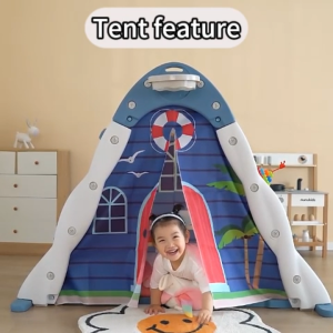 Kids Foldable Tent Multifunctional Kids Tent Playhouse Indoor Toys for Kids Drawing Building Blocks Toy