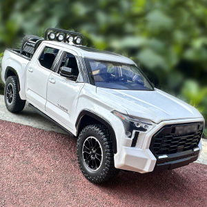 LEO 1:24 Toyota Tundra Off-Road Vehicles Diecasts Cars Trucks Models Kids Toys For Boys Children Collection Sound and Light