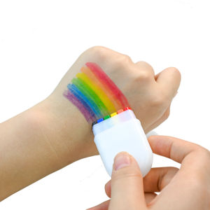 Rainbow Face Paint Pens for Childrens Sports Day Festival Atmosphere Props Doodle 6 Colors Colorful Stamp Art Supplies