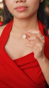 DAVINA Ladies Frostine Necklace Sterling Silver 925 - Kalung Wanita Perak S925 Bunga Salju