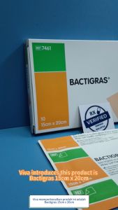 Bactigras 15x20cm Smith & Nephew Acetate Tulle Gras Dressing SN S&N bactigrass Chlorhexidine Paraffin 樂輝殺菌油性紗布 7461