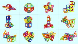 30/60PCS Magnetic Colourful Building Blocks Set Creative Variable molding Kids Puzzle magnetic tablet Toys