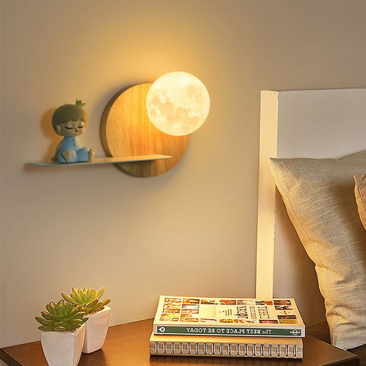 Nordic LED Wall Lamp Modern Creativity Moon Astronaut Lampshade Wall ...