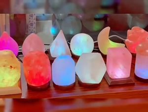 Himalayan Salt Lamp USB LED Night Light Natural Crystal Multi Shape Warm & Color Light Decor Gift