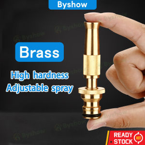 Byshow Full Copper Material Brass Adjustable Hose Nozzle High Pressure Water Spray Nozzle Nozzle Head