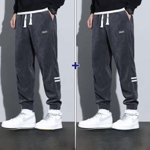 ROMON | Romon Corduroy Mens Pants Loose Fit Sporty Autumn Winter Style Trendy Brand Youthful Vitality Style Long Trousers For Men