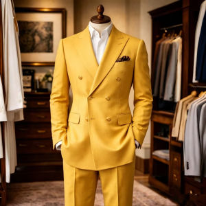 Double Breasted Wedding Suits for Men 2 Pieces Sky blue Formal Blazer with Pants Set for Groom Prom Party Ceremony Suit Custom