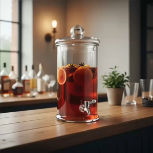 Bình Thủy Tinh Có Vòi 10 Lít Dáng Trụ Trơn Cao Cấp - Hũ 10 Lít Van Ngâm Rượu Đựng Nước Hoa Quả Detox Decor Sang Trọng