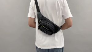 Fashion Bag For Sling Belt Bag Oxford Waist bag Body bag waterproof 4 pockets Lightweight comfortable