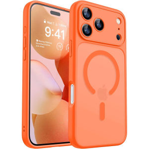 Slim [Full Camera Lens Protector Protection] [Compatible with Magsafe] [Translucent Matte] Hard Shockproof Phone Case for iPhone 17 Pro Max Air 16 Plus 15 Pro 14 13 12