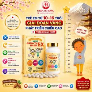 [Mua 3 Hộp Giảm 10%] Viên Uống Tăng Chiều Cao Và Phát Triển Trí Não Nano Growth Habit EX Nhật Bản - Hộp 120 viên