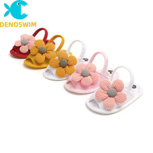 Denoswim Dép hoa hướng dương dễ thương 0-18 tháng cho trẻ em gái Giày đế mềm cho bé chống trượt Giày bệt giày cho trẻ chưa biết đi trẻ sơ sinh