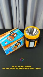 Outdoor Camping Light Handheld Security Searchlight LED Senter Jumbo LED 7W Rechargeable Dual Lampu CA-5521