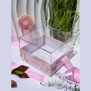 Chinese Style Acrylic Gift Box Transparent Birthday Present Handmade Bride Maids Favor Box Luxury Sensation Wedding Celebration
