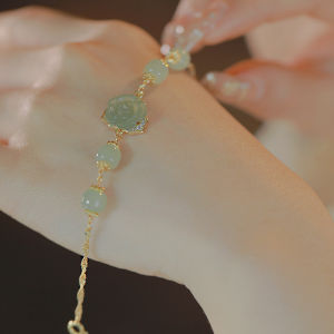 925 Sterling Silver Rose Flower Turquoise Bracelet for Women Unique Design Elegant Versatile Chinese Style Best Friend Jewelry