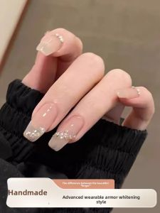 MONLEYTA | Handmade Nail Art Stickers Short Style New Year Design Premium Feeling Finished Product For Autumn Winter Fashion Beauty