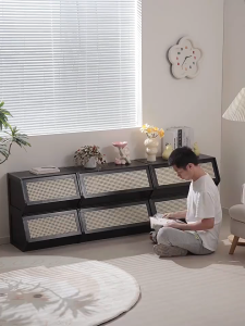 Bookcase Storage Bamboo Kitchen Storage Cabinet Acrylic DIY Display Cabine Chest of Drawers bookcase