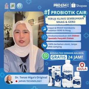 PROEM.1 Probiotik Kesehatan untuk Gerd Maag dan Kesehatan pencernaa per 1 botol 90ml