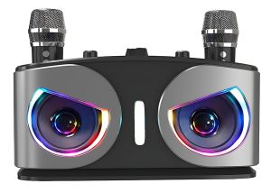 ZNW 2025 Newmsnr New 20W Home Bluetooth Speakers Karaoke Reverberation Sound Effect Wireless Karaoke All-in-one Machine Dual Microphone Bluetooth 5.3 Audio Home TV KTV Owl Smart Karaoke Bluetooth Speaker Stereo Surround Sound