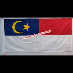 *Stok Sedia Ada* 3 x 6 kaki Bendera Melaka Polymesh Kain Tebal Berkualiti