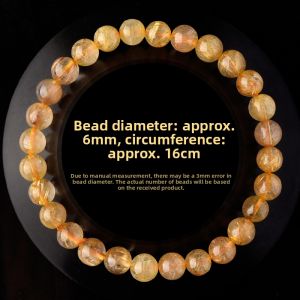 LINGFEI | Brazilian Golden Rutilated Quartz Hand Chain 6-14mm