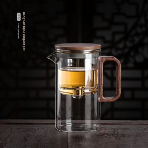 BOANG | Press-Style Tea Pot with Strainer High-Temperature Resistant Glass Tea Set
