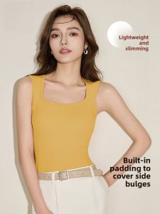 Miiow | Thickened Catwoman Velvet Warm Vest Women Integrated No-Wear Bra Thick Strapless Top Sleeveless Shirt Autumn Winter Inner Wear