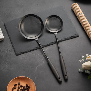 304 Stainless Steel Oil Skimming Spoon Foam Beating Spoon Filter Oil Ladle Home Use Skimming Spoon Kitchen Cooking Utensil