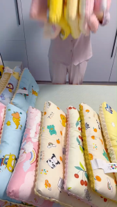 Baby Pillow For Kid Sleeping Zipper Small Pillow For Baby Washable Pillow Cotton Soft Breathable