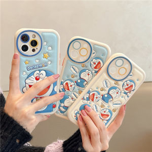 CrashStar Cute Cartoon Leather Shockproof Phone Case For iPhone 15 14 Pro Max Plus 13 12 11 Pro Max Soft Phone Casing Anti-fall Cover With Full Cover Lens Camera Protection Shell Hot Sale