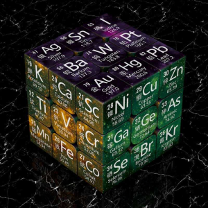 Educational Chemical Elements Periodic Table Cube Starry Sky Magic Cube Four Layers Three Layers Intelligent Toy Brain Teaser