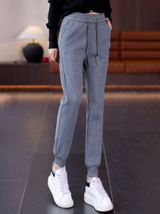 Casual Elastic Waist High Waist Versatile Womens Sweatpants Autumn 2025 Moms Small Size Harlan Pants Long Natural Cotton Polyester Blend
