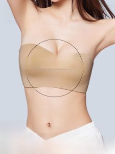 miiow | Cat Woman Strapless Bra Anti-Slip Gathered Small Chest Appears Large Dance Student Special Thin Backless Bra Womens Underwear