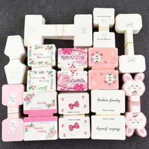 DIY Hair Ties Elastic Band Folded Card Paper Small Accessory Tag Hanging Card Universal Leather Rope Packaging Material Kit