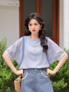 WANGGONGZHU | Loose Short Sleeve Womens T-shirt Summer Thin Fashionable Korean Style Casual Breathable Slimming Top Large Size