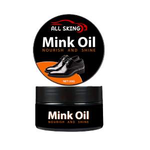 Leather Shoe Care Essential-Sheep Mink Oil Cream Colorless & UniversalNourishing Glazing for Genuine Leather 2-in-1 Polishing
