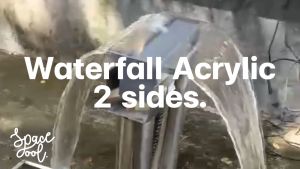 ม่านน้ำตกอะคริลิคน้ำล้น 2 ด้าน ความกว้าง 30 cm. สำหรับบ่อน้ำพุ สระว่ายน้ำ และบ่อเลี้ยงปลา