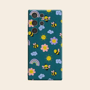 Bee Daisy Luxury Fashion Full Lens Protective Case for Samsung Galaxy S26 S25 S24 A56 A36 Plus Ultra